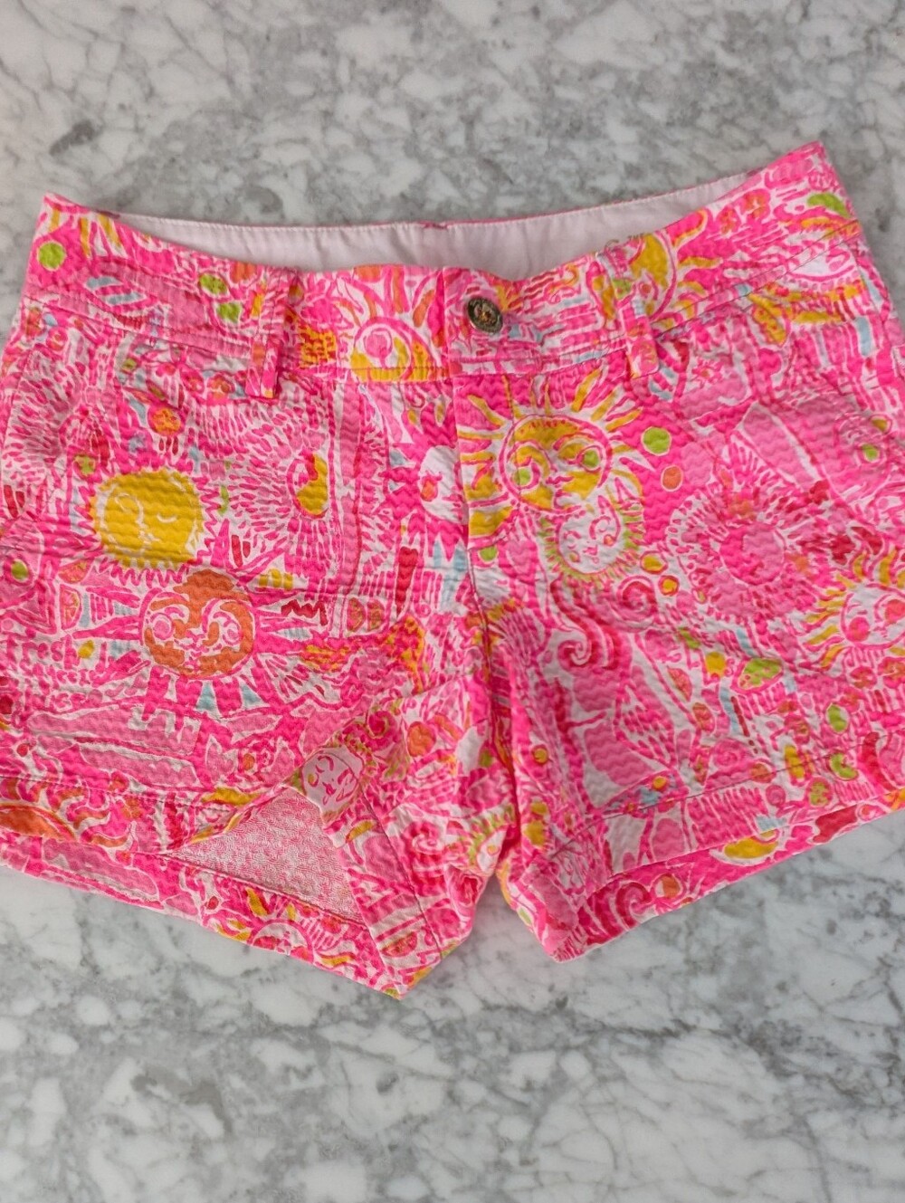 Lilly Pulitzer Callahan Shorts More Kinis In The Keys Pink Pout Sz 6 24079